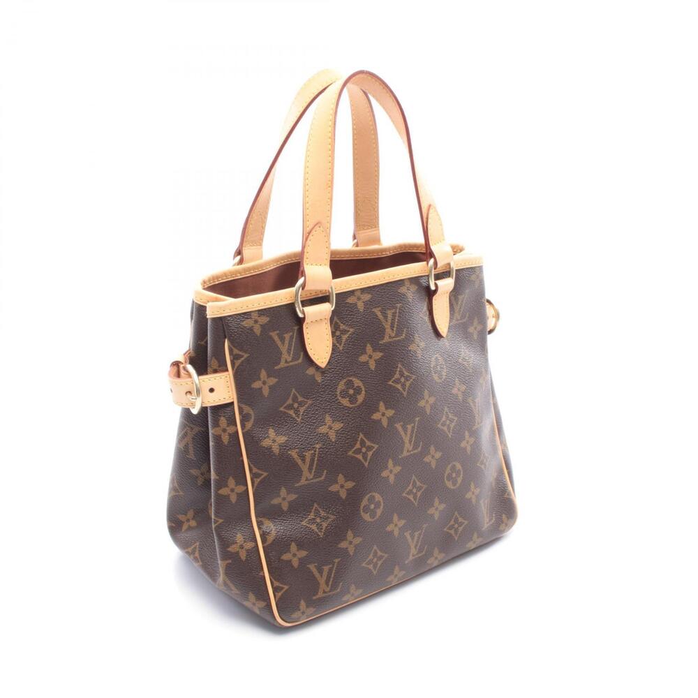 Louis Vuitton Batignolles Handbag Canvas Leather Monogram Brown